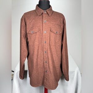Ridgecut Toughwear Moleskin Long Sleeve Button Up Shirt Brown Heather Large